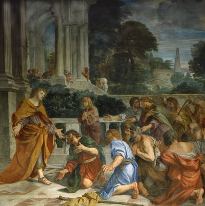 Storie bibliche, Giuseppe riconosciuto dai suoi fratelli, (dettaglio) da Pier Francesco Mola